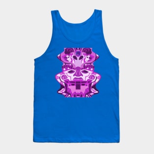 deep alien olmec totem head in purple mandala ecopop Tank Top